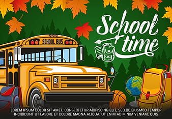 School bus background vectors eps