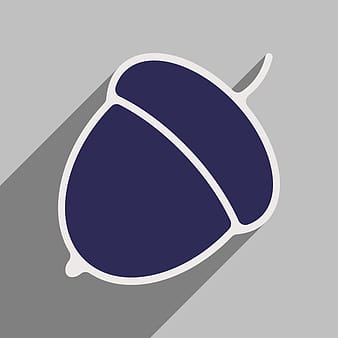 Flat with shadow icon and mobile application acorn vector ai eps