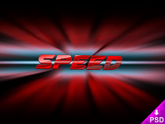 Speed Text Effect psd vector