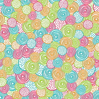 Hand drawn circles seamless pattern vector eps