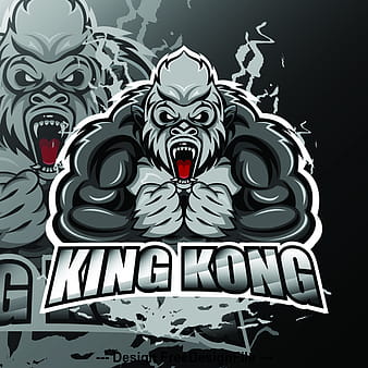 King kong logo vector design ai