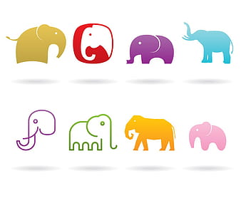 Elephant Logos ai vector
