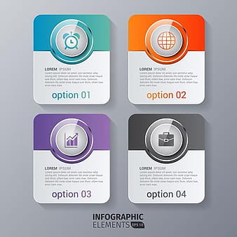 Four Rounded Rectangle Infographics ai svg vector