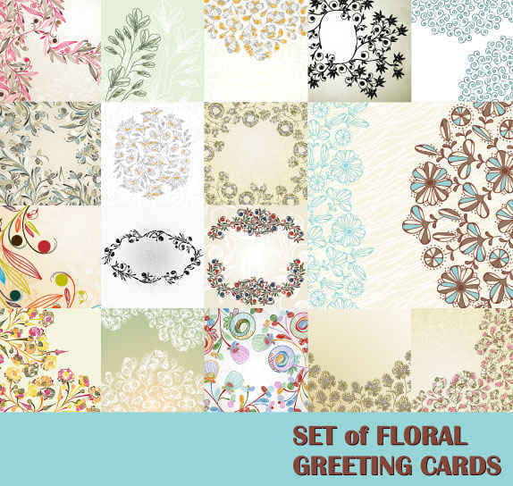 Vector Flowers Pattern background eps