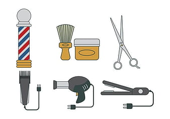 Barber Tools Vector eps