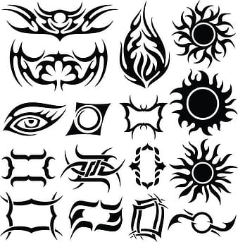 Tribal Tattoo design elements 2 vector ai