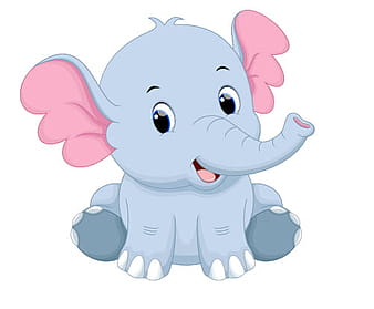 lovely cartoon elephant vector material 15 eps