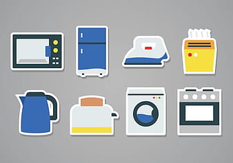 Iconos de pegatinas de electrodomésticos gratis eps