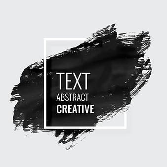 black hand painted brush stroke grunge eps vector