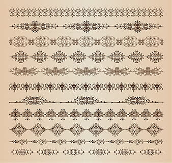 Vector conjunto de elementos de decoración de borde eps