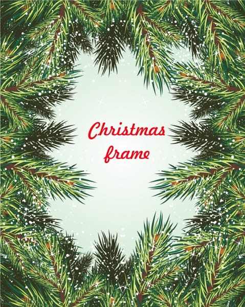 Pine border vector eps