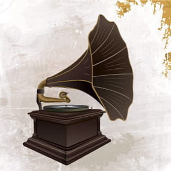 Retro Phonograph Sound ai vector