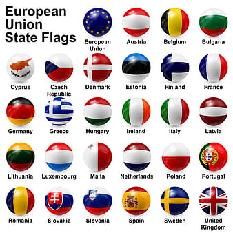 European union state flags vector eps