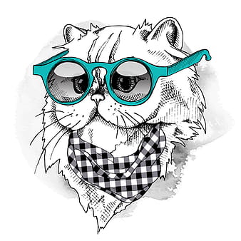 Cartoon cat portrait vector eps