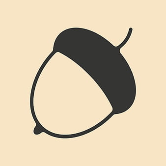 Flat in black and white mobile application acorn vector eps ai