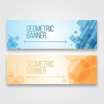 Geometric banners design eps vector