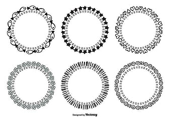 Cute Hand Drawn Frame Set eps ai vector