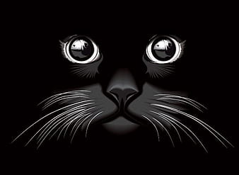 Black Cat Eyes Vector Background (Free) eps