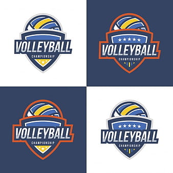 Colección de diseño de logo de voleibol eps