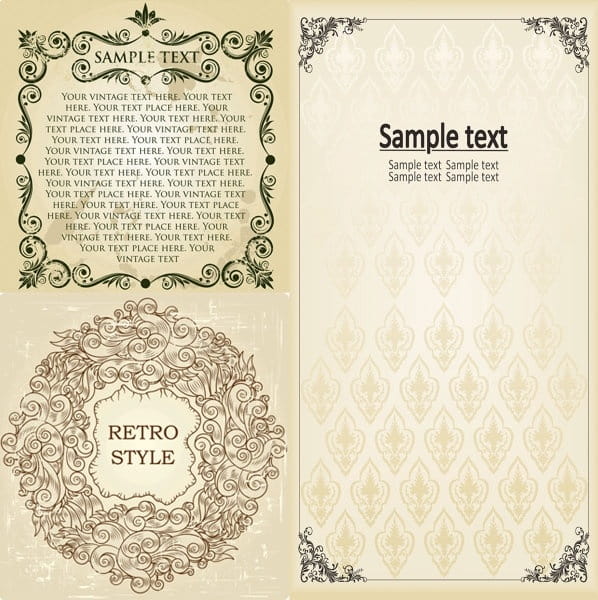 Old ring box pattern vector eps