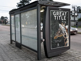 Bus Stop Advertising Mockup psd vector