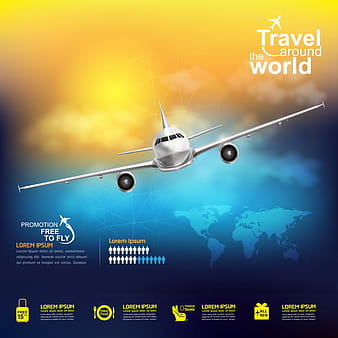 Travel around the world business template vector 21 eps