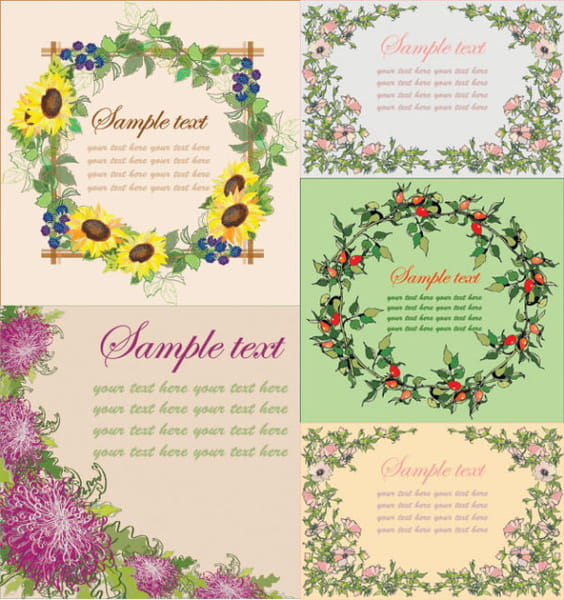 Fresh border frames vector eps
