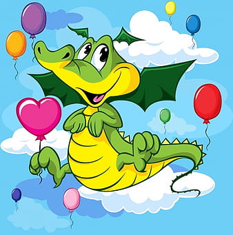 Vektor-Cartoon-Drache eps