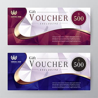 Gift voucher modern design template  ai vector