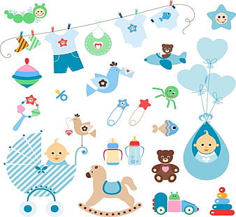 Cute Baby Elements Vector Set eps