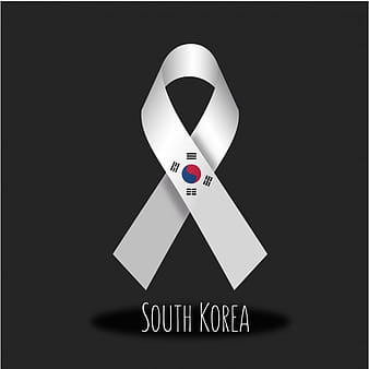 South korea flag ribbon design eps vector