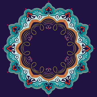 Ornamental round lace with damask and arabesque elements eps vector