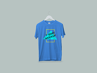 Hanging T-Shirt Mockup psd vector