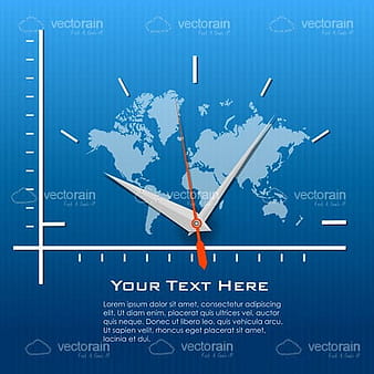 World clock eps vector