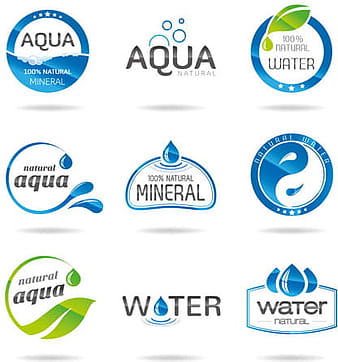 Diseño creativo de logotipos de agua. eps