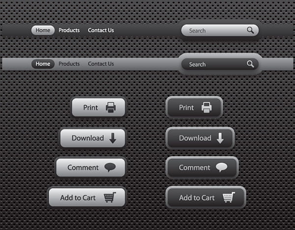 Web elements eps vector