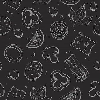 Seamless Pizza Ingredients eps vector