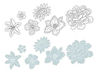 South Korea Background pattern vector material Series ai
