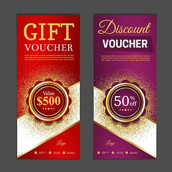 Gift voucher vertical card template vector  eps