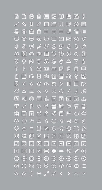 220 iconos de glifos psd