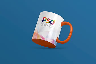 Coffee Mug Free PSD Mockup psd vector