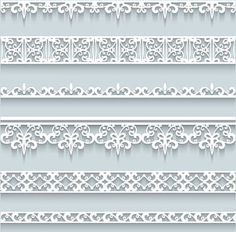 Paper lace borders vector eps