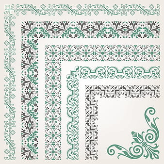 Vector de decoración de esquinas sin costura fronteras  eps