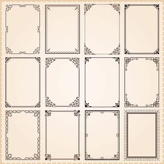 Material de vector de marco de decoración vintage  ai