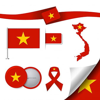 Vietnam representative elements collection eps vector