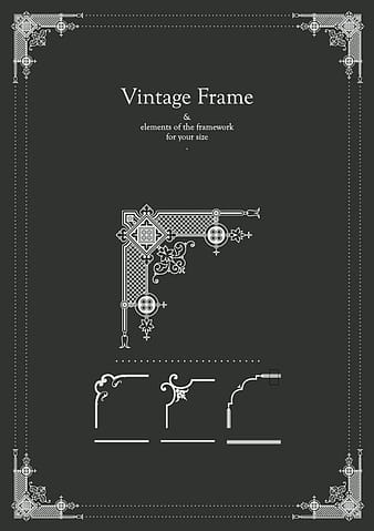 Vector de elementos de decoración de marcos vintage set  eps