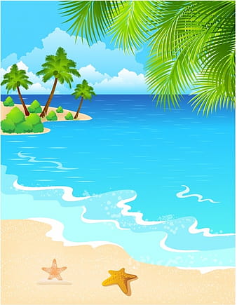 Beach scene eps ai vector