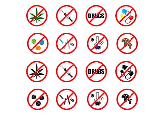 Free No Drugs Sign Vector ai