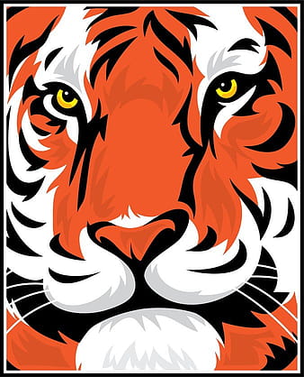 Cabeza de tigre destacada eps
