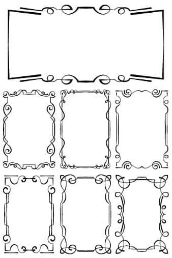 Set of simple hand drawn frame vectors 10 eps